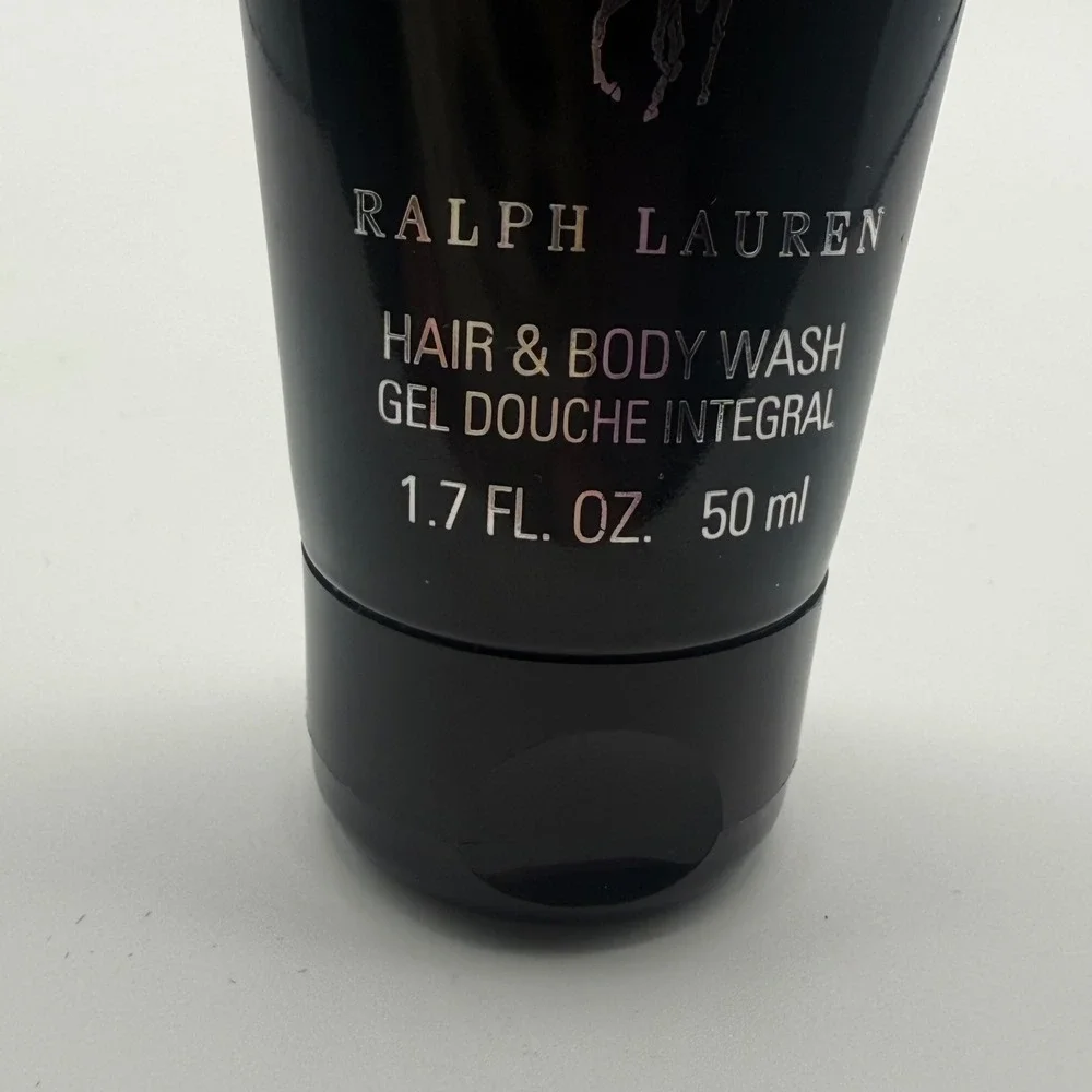 Ralph Lauren Hair & Body Wash Mens 1.7oz Black New Polo Black Travel Size